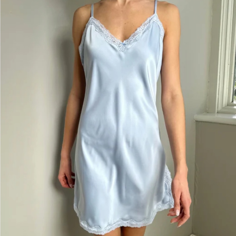 Brandy Melville Soft Blue Lace Chemise/Dress